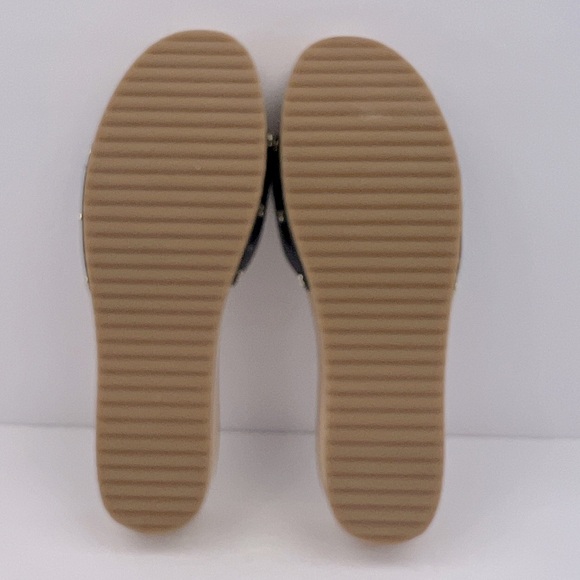 Dr Scholl’s SHOES, NAVY BLUE LEATHER TOP, ADJUSTABLE TOP STRAP, WOODEN SOLE, 9M - Picture 16 of 16